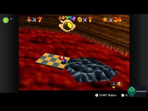 Super Mario 64 - Lethal Lava Land - Elevator Tour in the Volcano