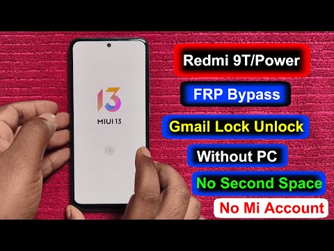 Redmi 9T/9 Power Frp Unlock Android 12 MIUI 13/14 | FRP Bypass Redmi 9T | Gmail Lock Remove Redmi 9T