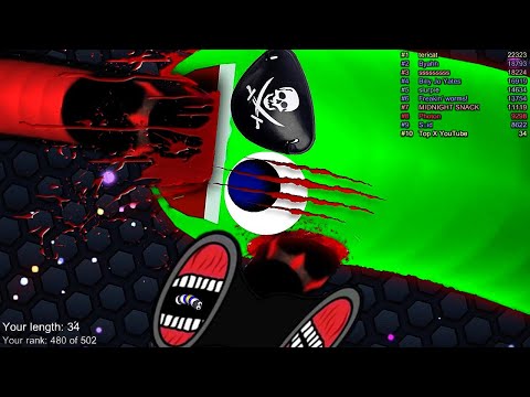 Slither.io A.I. Epic Skin Slitherio Best Gameplay - Siren Head Skin - Slither.io Vip - World Record