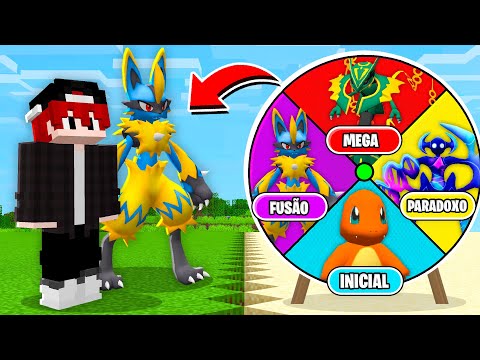 Roleta Decide Pokémon no Minecraft Pixelmon