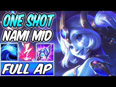 FULL AP NAMI MID INSANE *ONE-SHOT* S+ CLEAN GAMEPLAY SEASON 12 New Build & Runes | League of Legends