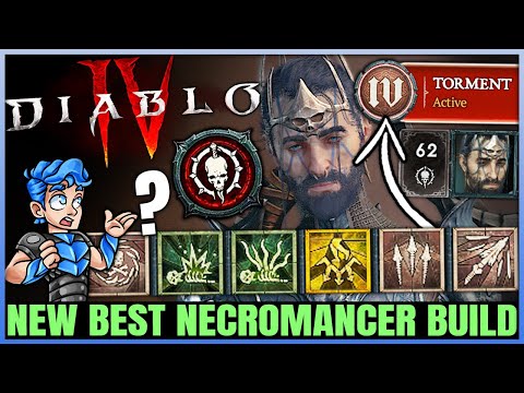 Diablo 4 - New Best OP Necromancer Build Update - INSANE Damage & Torment At 55 - Skills Gear Guide!