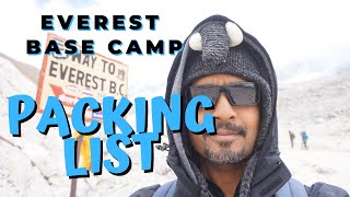 What To Pack For Your Everest Base Camp Trek