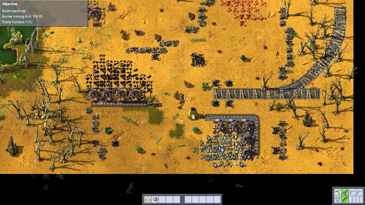 FACTORIO DEMO TUTORIAL LEVEL 1+2 GAMEPLAY