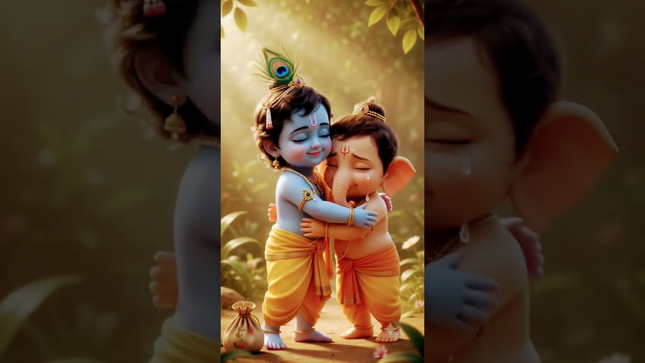 बाल कृष्ण ने बाल गणेश को लगाया गले ❤️🥺 | कृष्ण-गणेश की प्यारी दोस्ती | Jai Shree Krishna #shorts