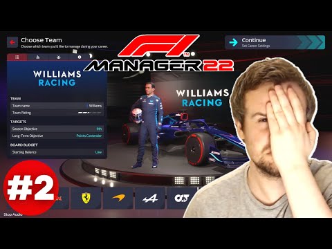 FIRST RACE | F1 MANAGER 2022 CAREER MODE - WILLIAMS | Let's Play Part 2