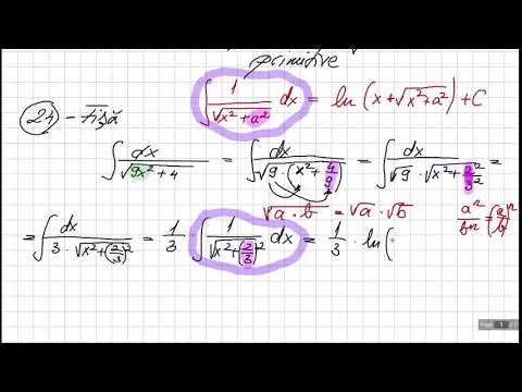 Operatii cu integrale primitive. Nivel mediu - avansat. M2. Clasa a 12-a