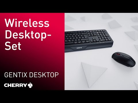 CHERRY GENTIX Desktop Wireless Tastatur und Maus schwarz video preview