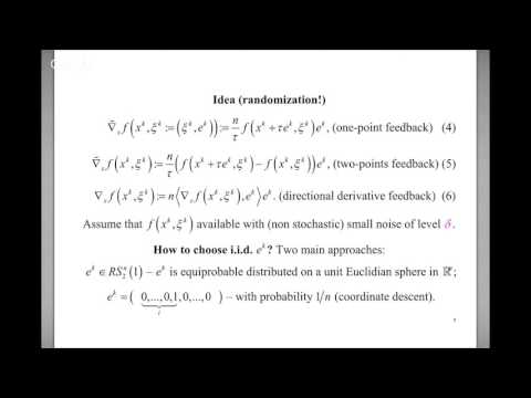 DeepHack.RL: Alexander Gasnikov - Безградиентные двухточечные методы для стохастической оптимизации