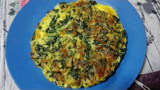 Frittata spinaci e mozzarella al forno