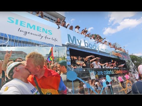 CSD / Pride Parade 2018 Berlin, Y.M.C.A. Partysong vom SIEMENS-Truck