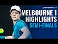 Sinner vs Khachanov; Monteiro vs Travaglia | Melbourne 1 2021 Semi-Final Highlights