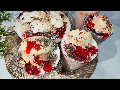 Delicious Ice-Cream  Falooda Dessert Recipe