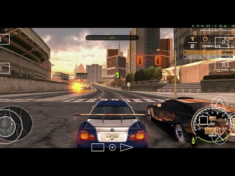 NFS MOST WANTED 2005 Gameplay And Aethersx 2 Best Settings