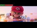 The Super Mario Bros. Movie (2023) Obstacle Course Training Scene with healthbars