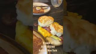 Brunch at BLvD Bistro  Harlem NY ! #brunch #food #nyc #harlem #cocktails #shrimp #biscuit #catfish