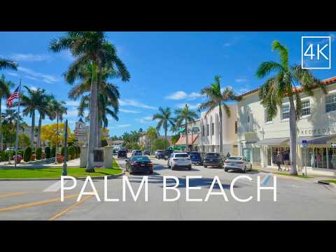 Palm Beach Florida Scenic City Drive 4K -  Billionaires' Row Driving Tour