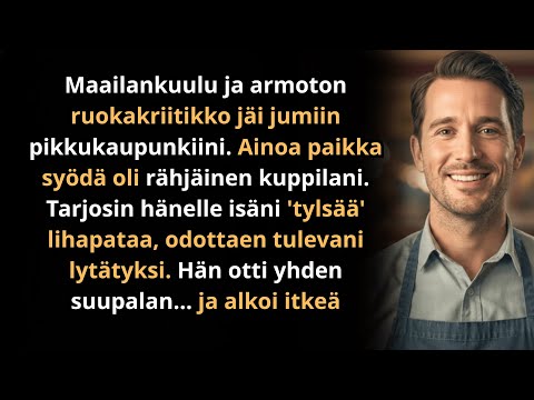 Julma ruokakriitikko jäi loukkuun kaupunkiini. Ainoa avoinna oleva ruokapaikka oli minun dinerini.