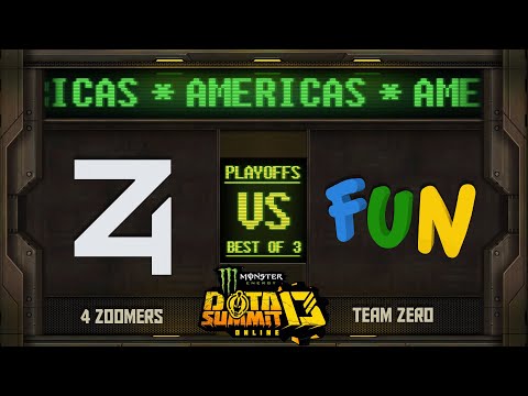 4Zoomers vs Zero Game 2 - Monster Energy Dota Summit 13 Online NA/SA Semifinal - SUNSfan,Jenkins,BSJ