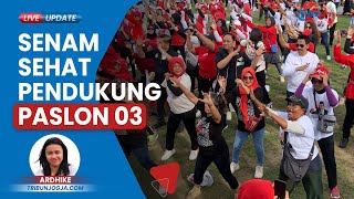 Masyarakat Klaten Senam Sehat di Lapangan Ngendo, Beri Dukungan untuk Ganjar-Mahfud di Pilpres 2024