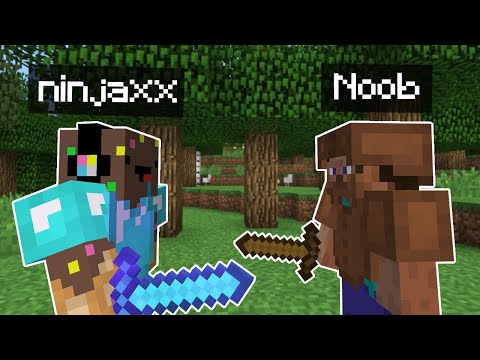 I TROLL A NOOB IN PVP ON MINECRAFT!