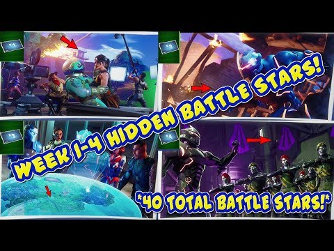 Where to Find Weeks 1-4 Secret Bonus Battle Stars *40 Free Battle Stars* (Fortnite Battle Royale)