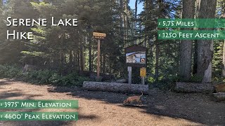 Video Review of Serene Lake Trail hike with footage of its features and terrain.