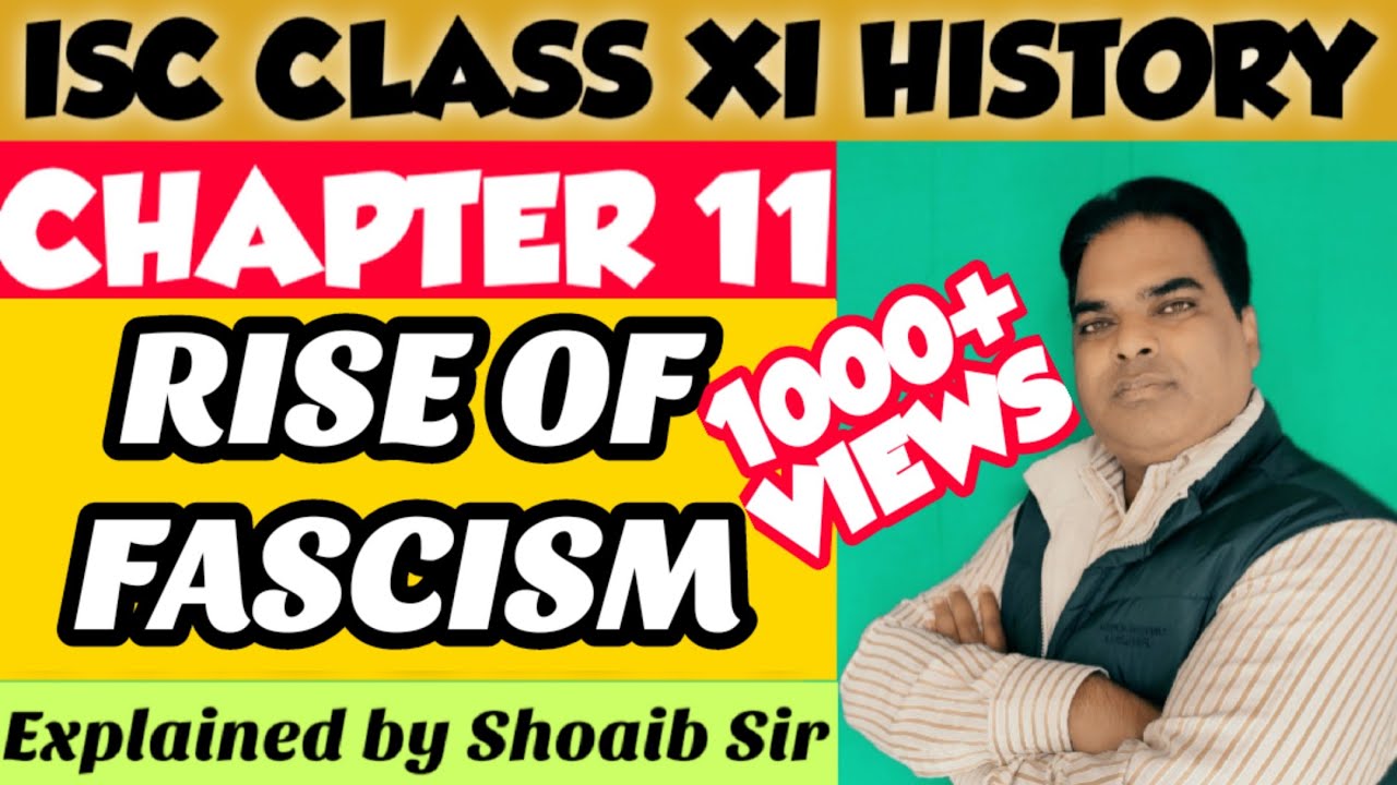 RISE OF FASCISM IN ITALY||ISC CLASS 11 HISTORY||BY SHOAIB SIR