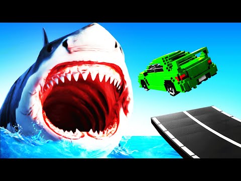 MEGALODON SHARK vs CARS