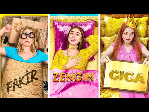 NASIL GİGA ZENGİN OLUNUR💵 Zengin, Fakir, Giga Zengin Mücadelesi 😱 Okul Sanat Tüyoları 123 GO! TRENDS