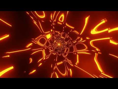 VJ LOOP NEON Red Yellow  Tunnel  Abstract Background Video Simple Lines Pattern 4k Screensaver