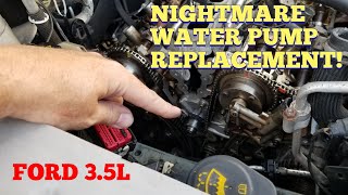 Ford Edge, Taurus, Mercury Sable 3.5L water pump replacement. Why does it cost so much to fix?