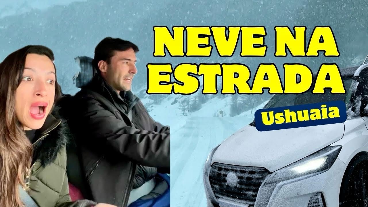 T3E82' DIRIGINDO na NEVE - de Carro no USHUAIA Patagônia