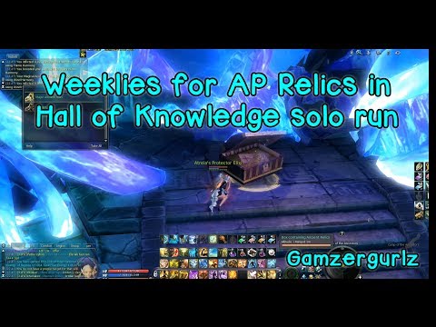 GamzerGurlz Aion 5.4 EU Elyos weekly solo PVE runs for AP Relics in Locked Hall of Knowledge