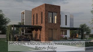 Modern, Endüstriyel ve Hayvan Dostu Antalya Villa Projesi