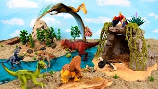 Learning Learn Dinosaur Names Sound for Kids Toys Children DIY T-Rex vs Carnotaurus Attack Battle