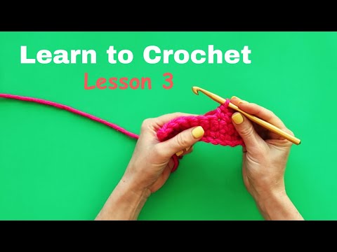 CROCHET FOR BEGINNERS LESSON 3 / HOW TO SINGLE CROCHET
