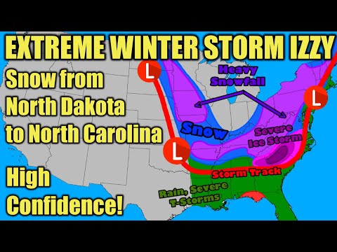 EXTREME Winter Storm Izzy Forecast! Major Snowfall and Ice Storm looking Likely!