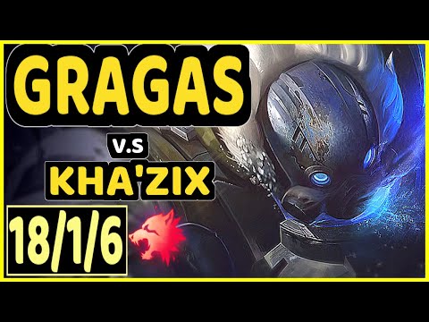 HARU (GRAGAS) vs KHA'ZIX - 18/1/6 KDA JUNGLE CHALLENGER GAMEPLAY - KR