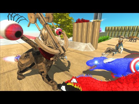 Escape from Deadly Giant Ballista BOSS Alien⚡️vs Hero Dinosaurs🦖 - Animal Revolt Battle Simulator