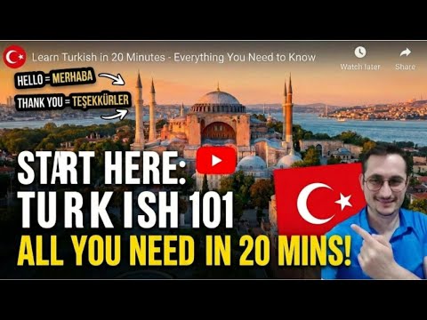 Learn Turkish in 20 Minutes - ALL the Basics You Need