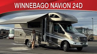 A preview image of the linked video showcasing 2021 Winnebago Navion 24D