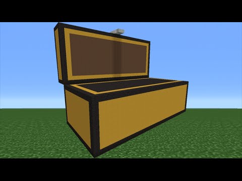 Minecraft Tutorial: How To Make An Open Double Chest Statue