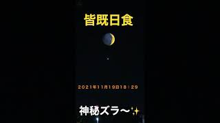 【皆既月食】撮れたてホヤホヤの、皆既月食🌒ただ、今持ってるiPhone10だと、ここまでが限界か📱