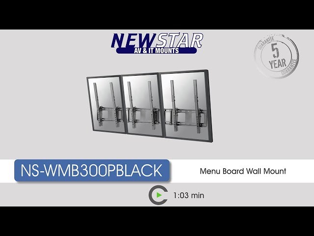 Video Teaser für NEWSTAR NS-WMB300PBLACK MENU BOARD WALL MOUNT
