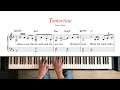 Tomorrow (from the musical Annie) Piano tutorial + sheet music. Early intermediate