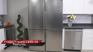 Forno Freestanding 48 Inch Side by Side Bottom Mount Freezer Refrigerator with 22.2 Cubic Ft. Total Capacity Combo Stainless Steel FFFFD194848S Picture