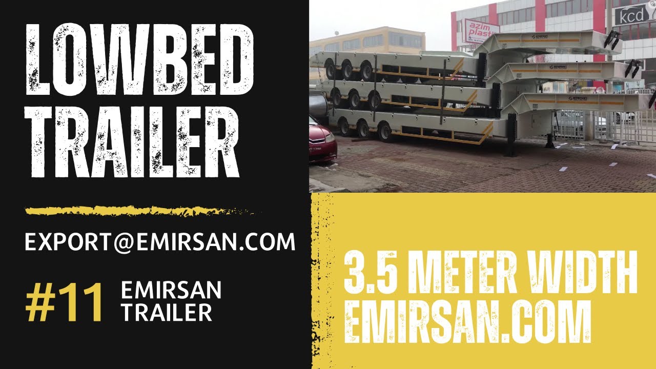 3.5 m Width Lowbed Semi Trailer