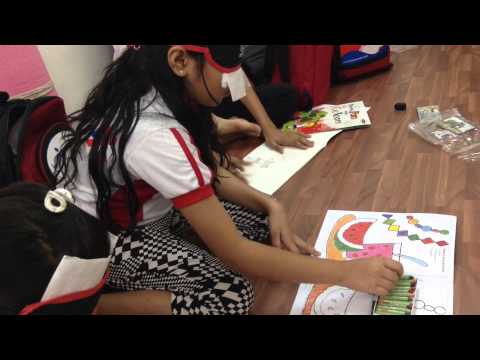 SuperKid Grishma identifying colours BLINDFOLDED within 1 week of workshop - GiveX India 07666549990