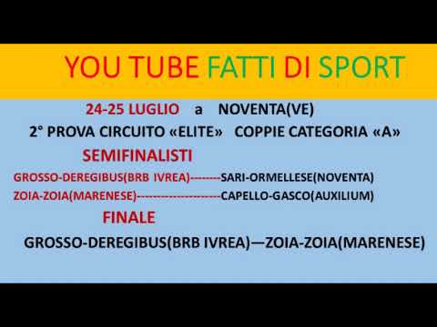 Bocce :  Finale 2° Prova Circuito Elite Coppie Caregoria A